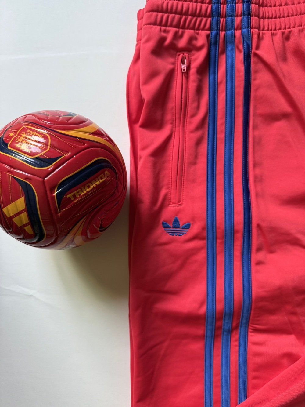 adidas Classic Firebird Women’s Loose Track Pants Khaki or Semi Lucid Red - Picture 14 of 16